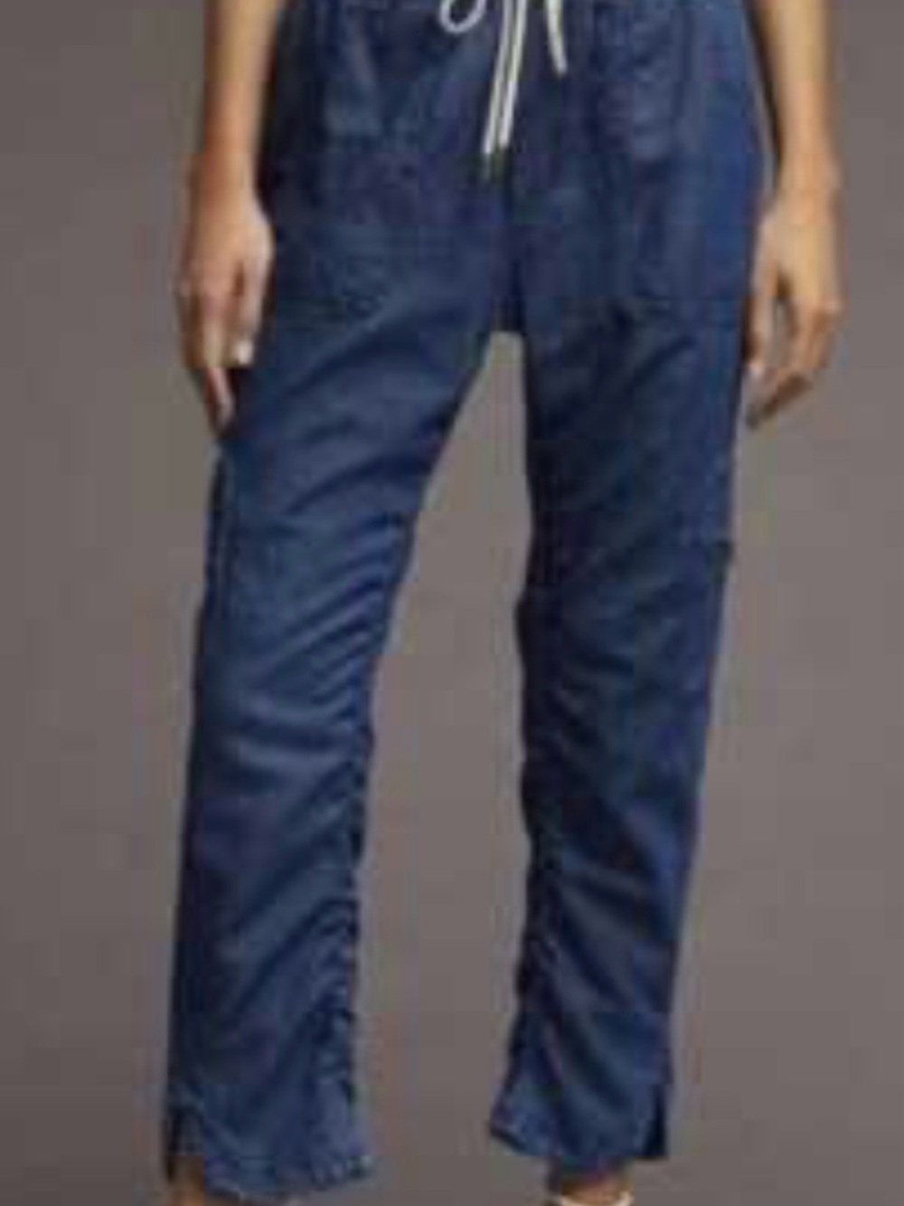Pilcro Anthropologie Cottage Pull On denim utility 2XL PLUS Drawstring elastic